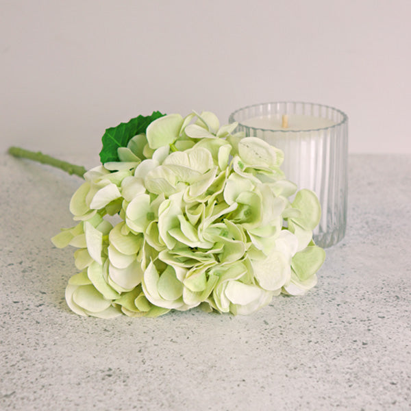 Green artificial Hydrangea flower stem