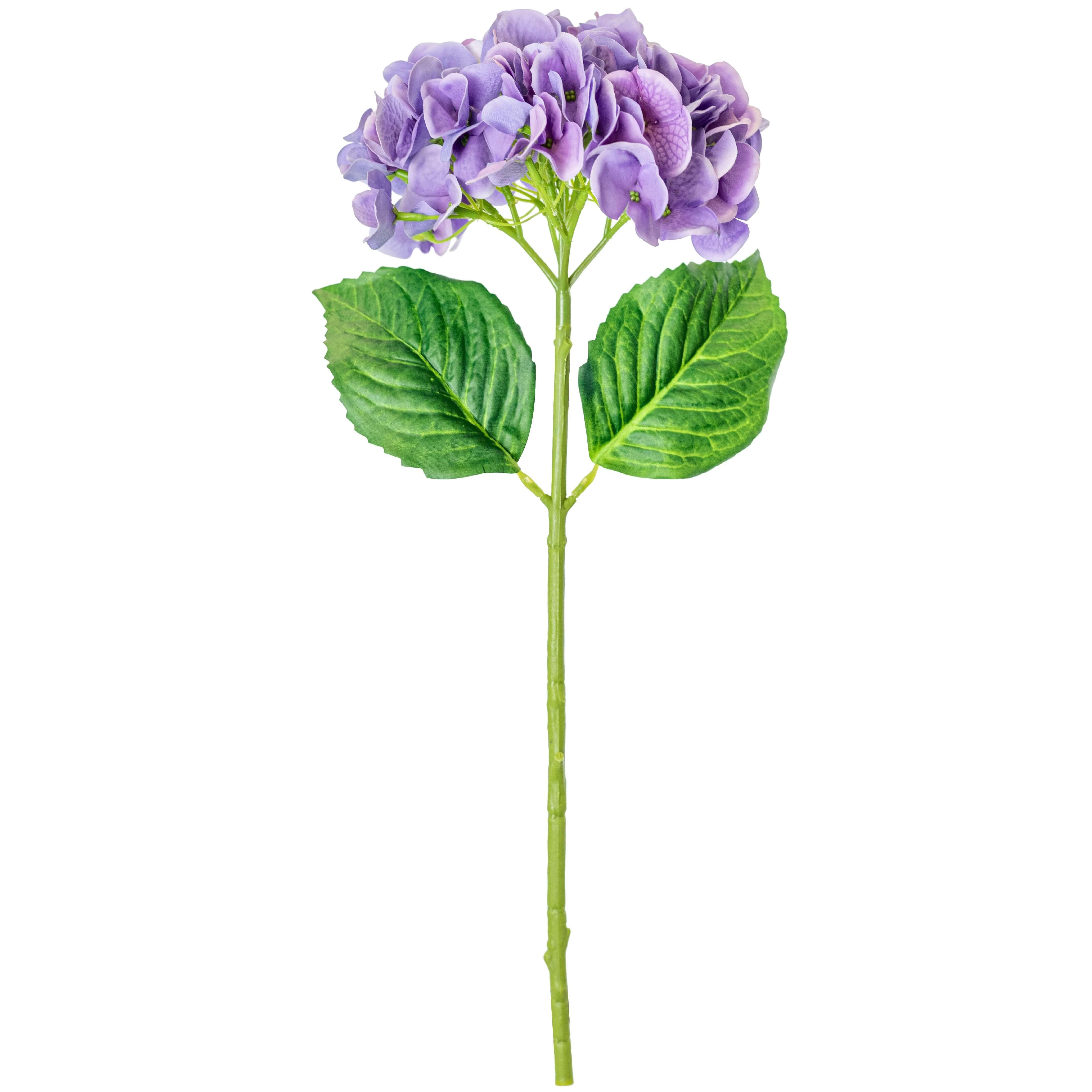 Purple Hydrangea artificial flower stem