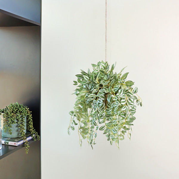 Fake hanging jew plant greenery set