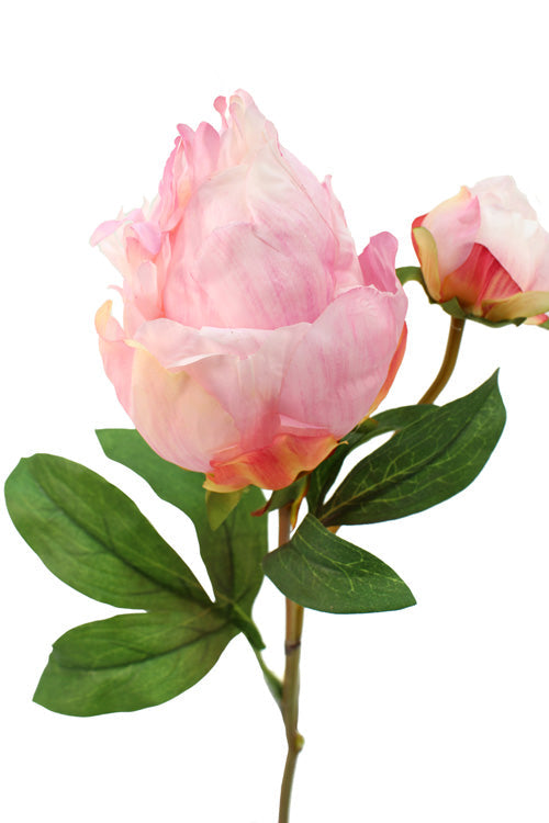 Pink artificial Peony stem 