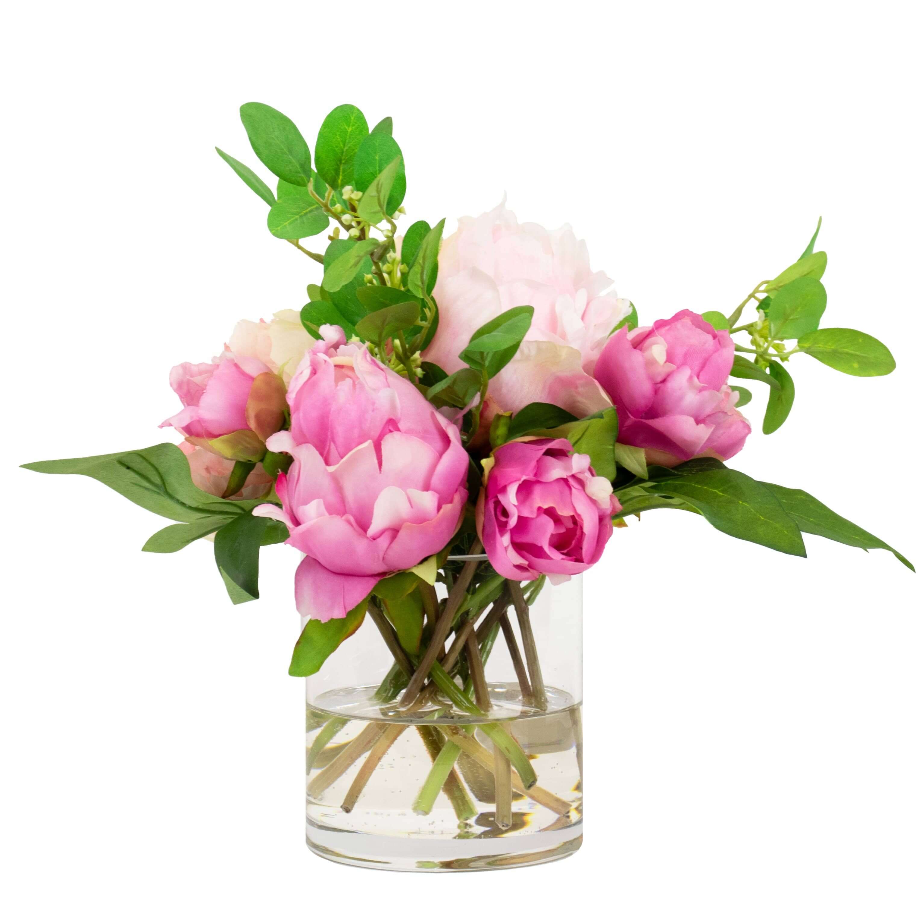 Artificial peony flower arrangement