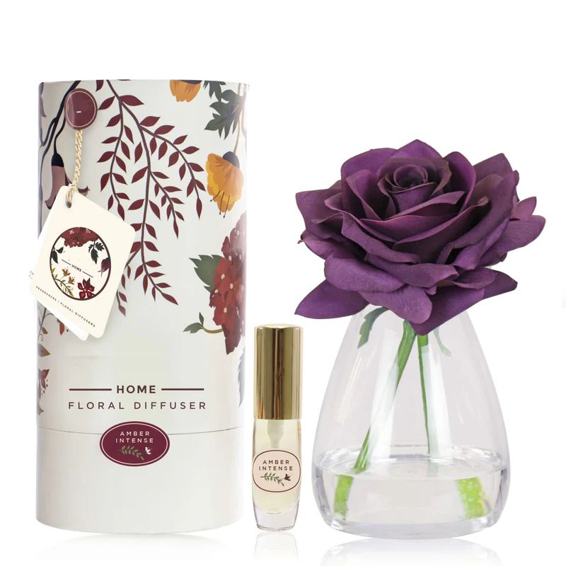 Fower Diffuser Scented Flower Diffuser - Silk Purple Rose & Fragrance Set