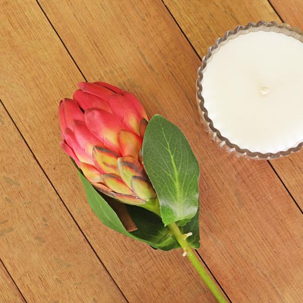 Artifical Queen Protea Stem in Red