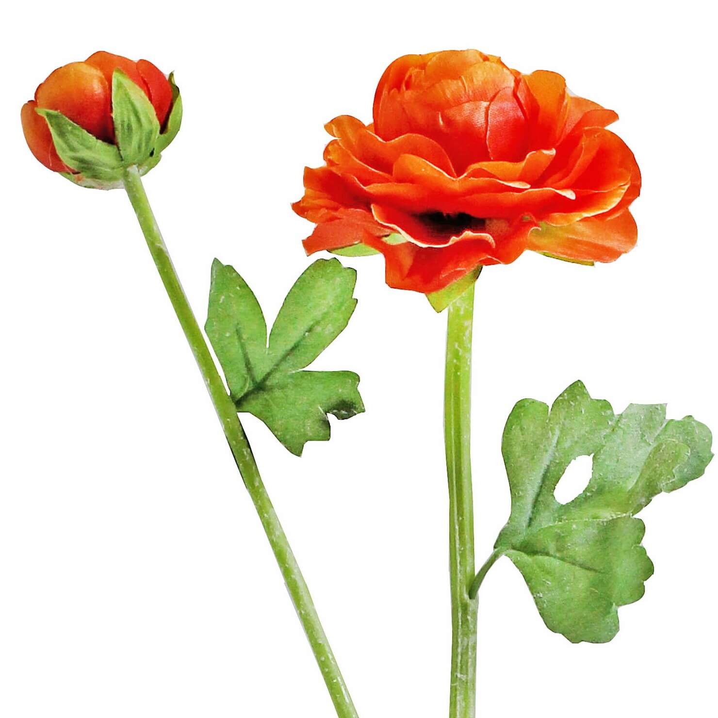 Fake Rananculus Flower orange