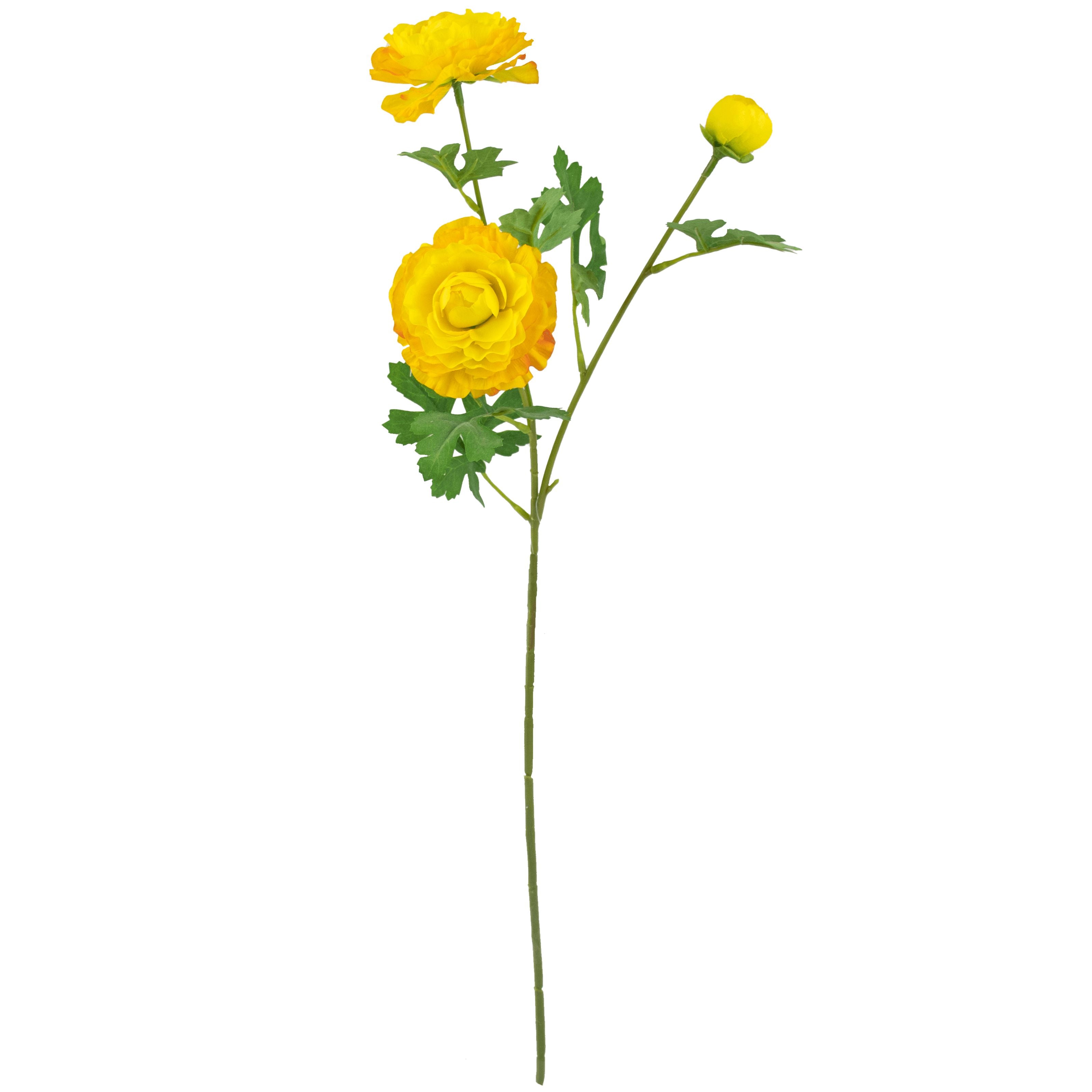 Fake Rananculus in Yellow Stem