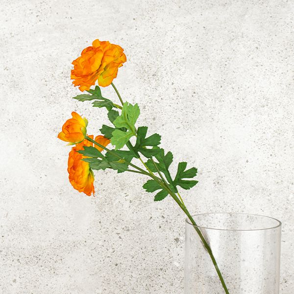 Artificial Rananculus Stem in Orange