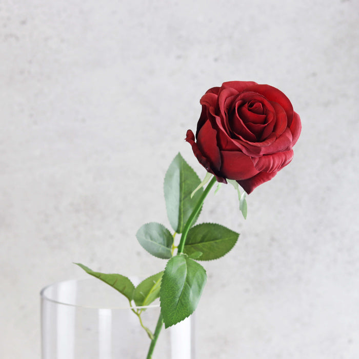 Artificial Red Rose Flower | Realistic Silk Flowers