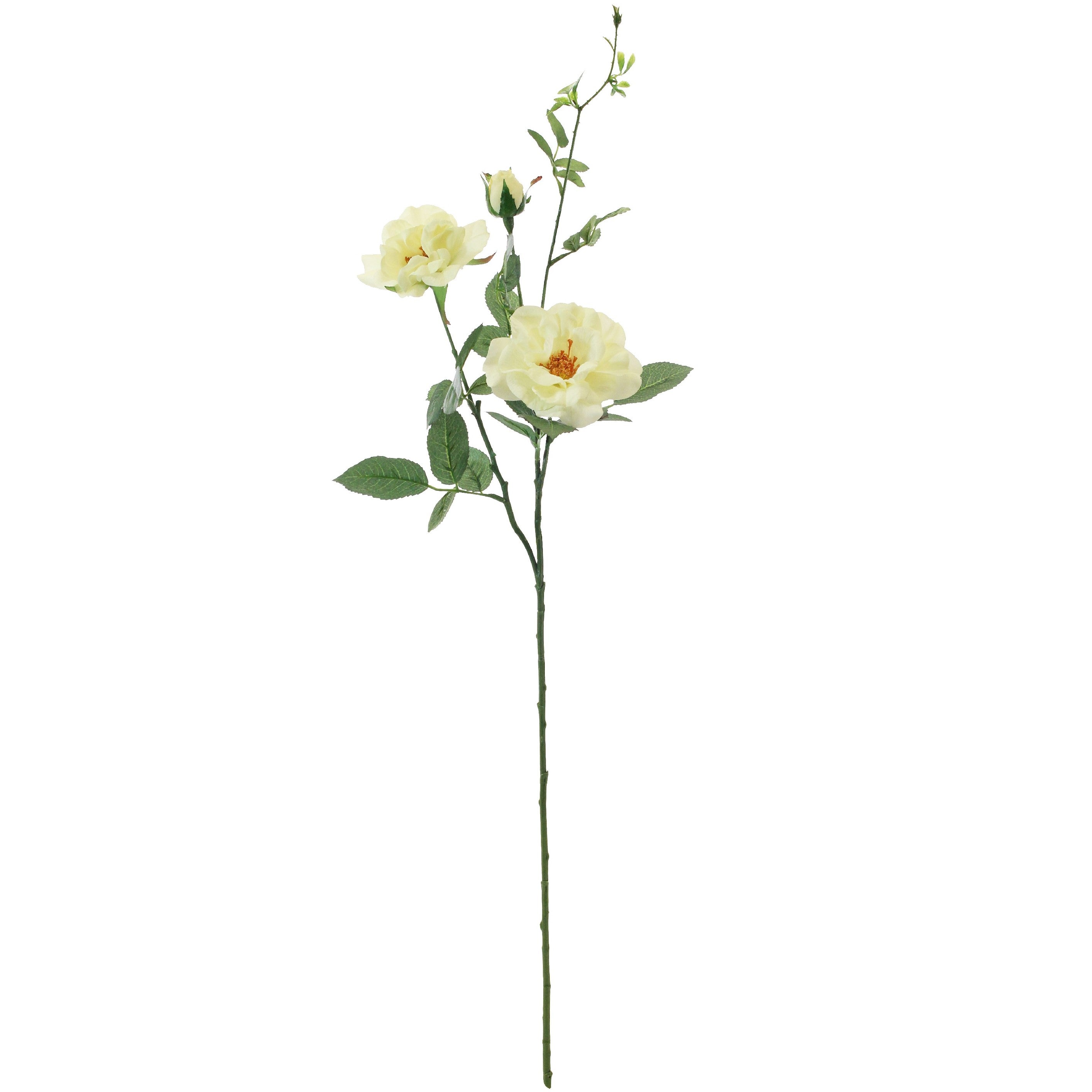 Artificial Tea Rose Stem in Cream