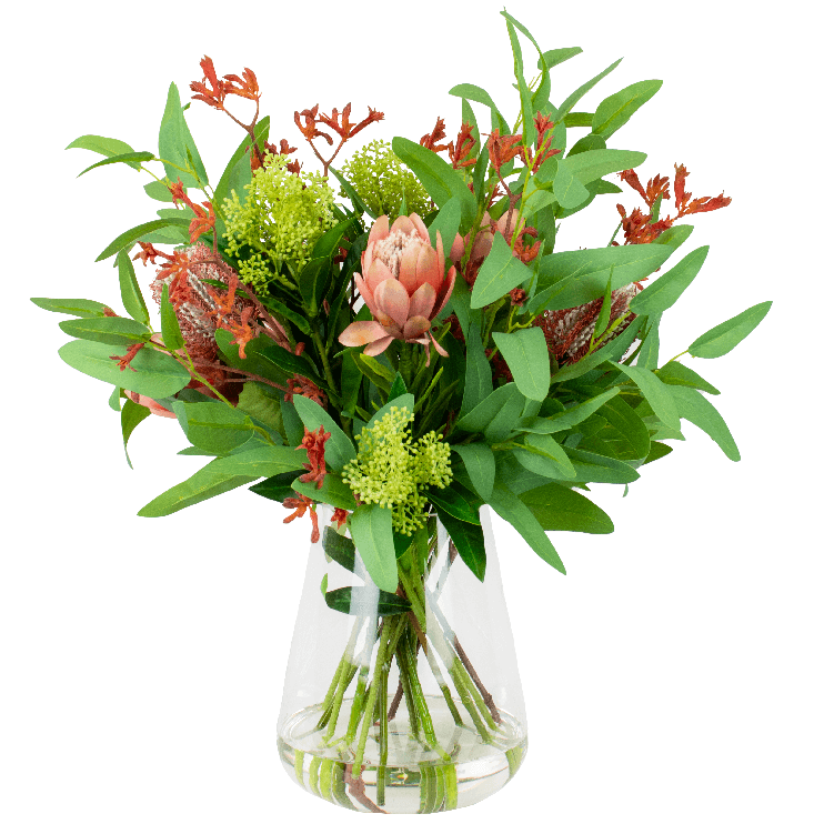 artificial mixed native flower arrangement