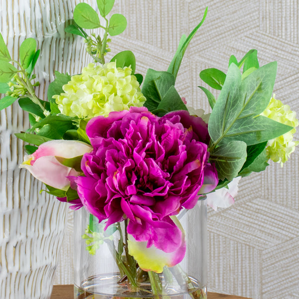 artificial pink peony bouquet