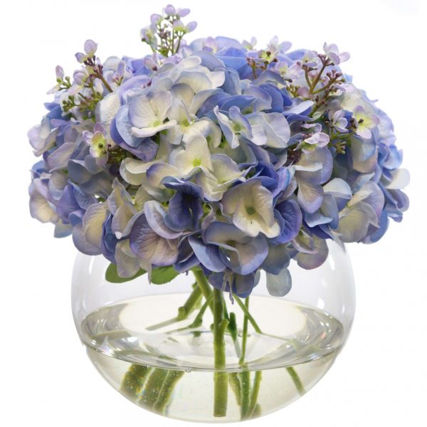 Fake Blue Hydrangea flowers Arrangement