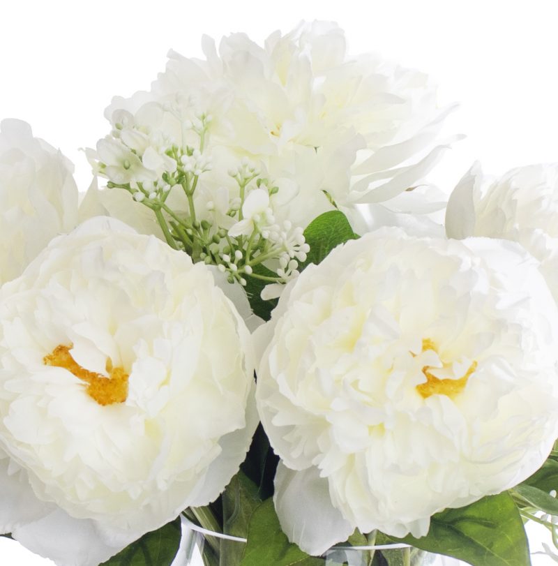 White peony flowers for sale faux