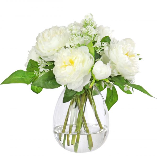 Fake peony flower arrangement 