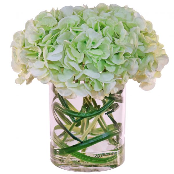 Silk green hydrangea arrangement