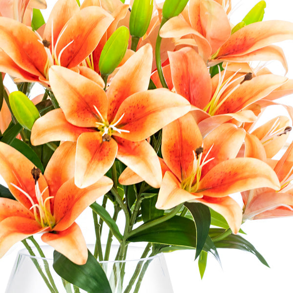 Artificial silk lily flowers for sale