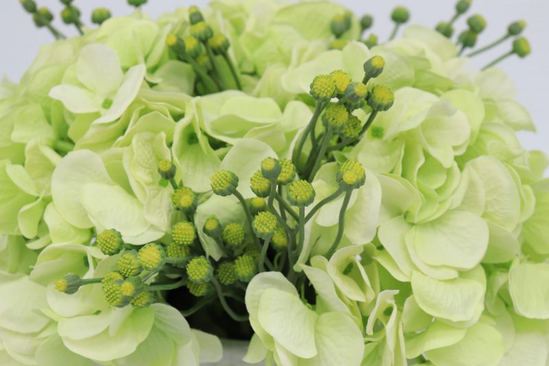 Artificial  green real-touch hydrangea