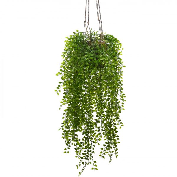 Fake hanging plant with greenery