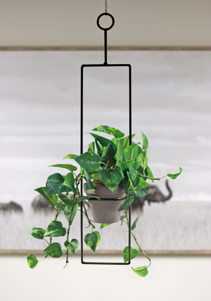 Artificial greenery hanging