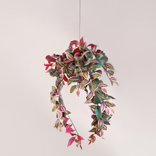 Artificial hanging wandering jew plant