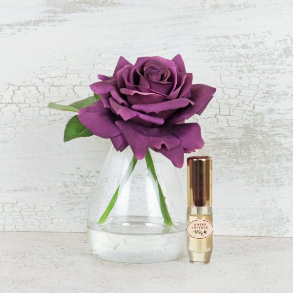 Purple Rose Arrangement and perfume